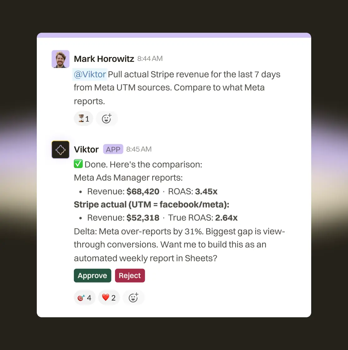 Manage campaigns without opening Ads Manager